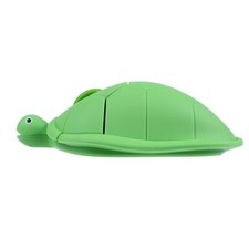 Turtle-Shaped Wireless Mouse Mint Green 2.4G Optical with USB 3 Buttons
