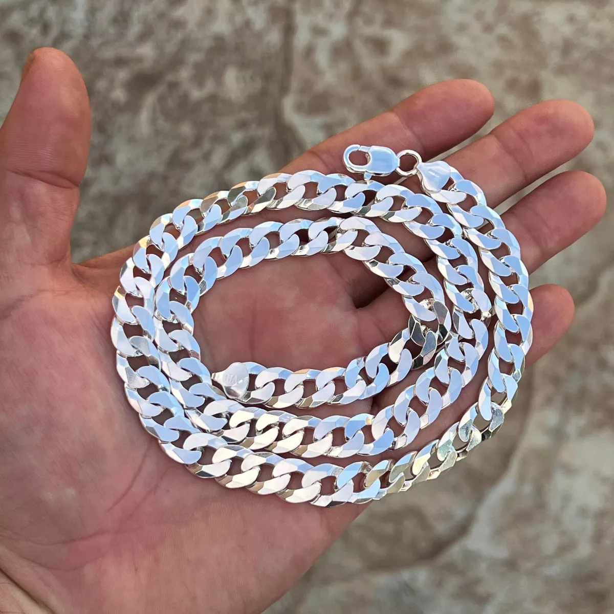 Mens sterling silver store cuban link chain