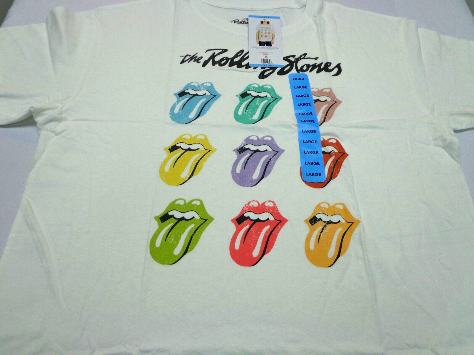 The Rolling Stones 'Tongues' Graphic   Band T Shirt  Women's  Large  Fits Loose