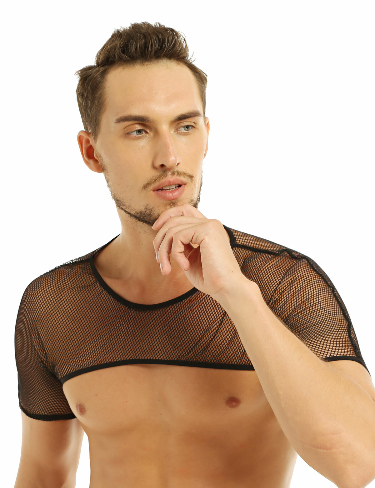 Men's Mesh Tops TShirt Seethrough Gym Muscle Tank Top