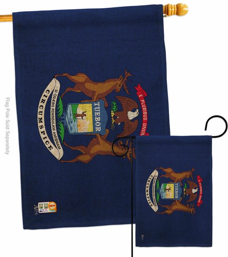 Michigan Garden Flag Americana States Decorative Small Gift Yard House Banner - Picture 4 of 19