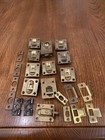 11 Brass 1-3/8” Door Concealed Slide Lock Latch Flush Bolt Nautical Boat Ship