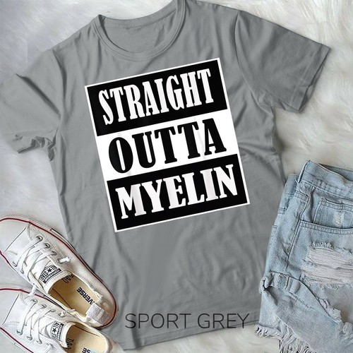 Camiseta Straight Outta Mielina Concientización sobre la Esclerosis Múltiple Unisex Juvenil - Imagen 8 de 11