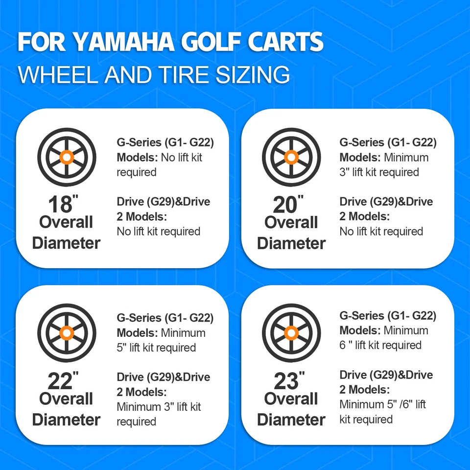 Heavy Duty 6'' A-Arm Lift Kit For Yamaha Golf Cart G22 Gas/Electric 2003-2007 Foto 3 de 4