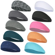 Men Sweatband Headband Yoga Hair Bands Women Moisture Wicking Sports Head Bands