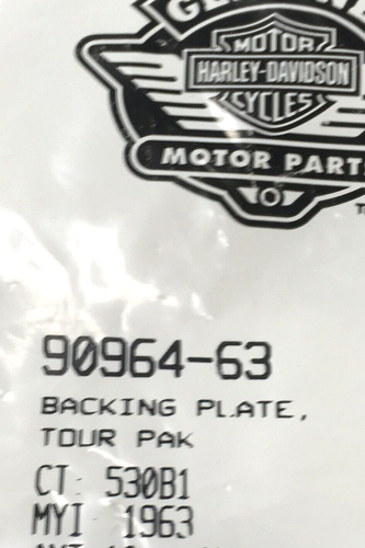 Harley Davidson Genuine Original Motorcycle Part Backing Plate P/N 90964-63 NEW - Picture 2 of 3