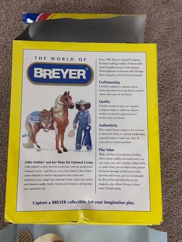 Collectors Breyer Horse Little Debbie Pony & Rider Set Pinto Pal Oatmeal Cream - Picture 8 of 10