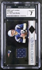 2004 Tom Brady Leaf Limited Threads 95/100 CGC 7