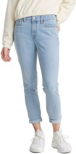 Levi's Ladies' Mid-Rise Tapered Leg Boyfriend Jeans, 28/27 Light Blue NWT - 第 1/4 張圖片