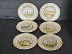 Set of 6 Longshamp Wine Chateau Collection Canape Plates, made in France — photo 1