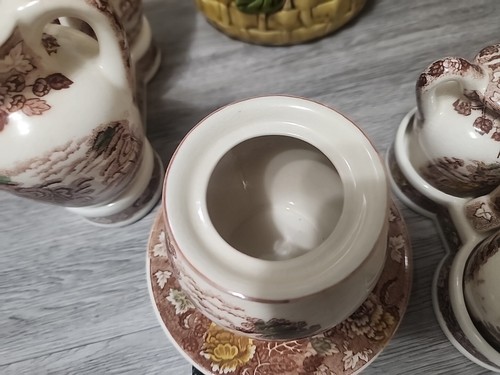 Nasco Mountain Woodland 13 Pc TableTop Set Oil/Vin, Salt/Pep, Butter, Sugar - Picture 15 of 15