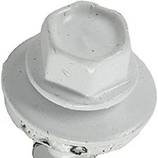 Powerpro Self Drilling Roofing Screws, Metal To Wood, White, #10 x 1.5 In., 1 Lb