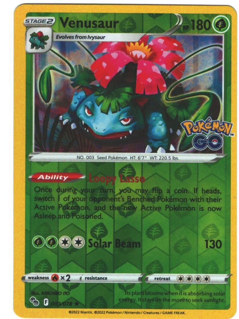 shiny venusaur pokemon go card 3/78 Pokémon Reverse Holo Rare Pokémon TCG this piece serves as a premier focal point for any high Radiant Venusaur Reverse Holo 4