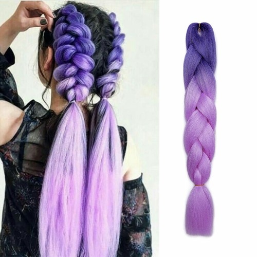 Jumbo Braiding Hair Pre Stretched Braiding Hair Extensions Synthetic Hair Party - Picture 49 of 73