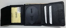 DETECTIVE ID BADGE HOLDER WALLET TRI-FOLD SUPERIOR LEATHER NEW QUALITY LEATHER
