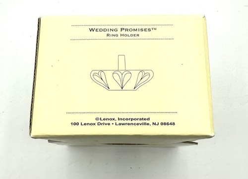 Nuevo Soporte de Anillo Lenox Cristal de Plomo Promesas de Boda con Caja - Imagen 8 de 9