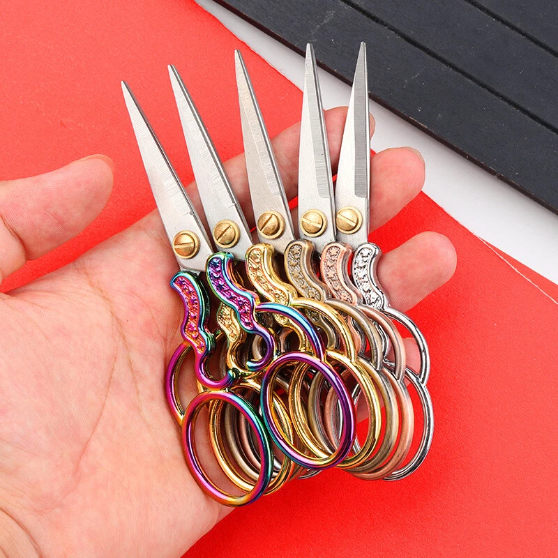 Vintage Zinc Alloy Sewing Scissors Embroidery Craft Tailor DIY Shears Cutter - Image 4 of 4