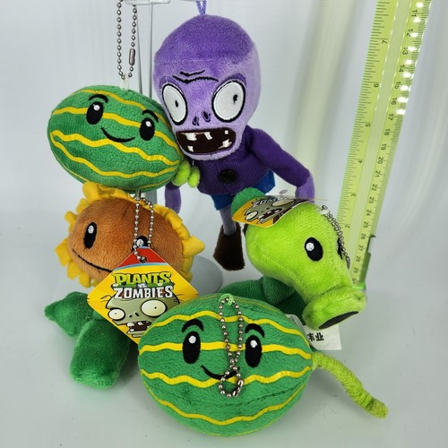 Plants vs Zombies Keychain Plush PVZ 2010 LINXIN LOT of 5 Original RARE