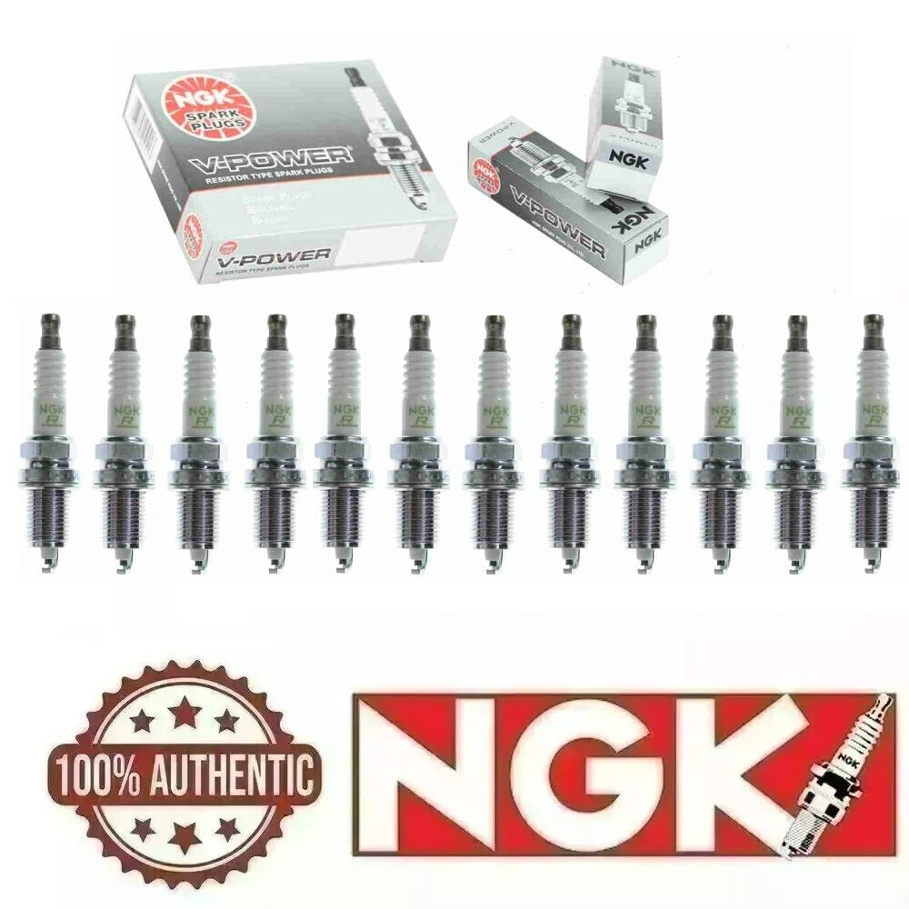 NGK V-POWER Spark Plugs Set of 12 1994-2002 for Mercedes-Benz E320 3.2L V6