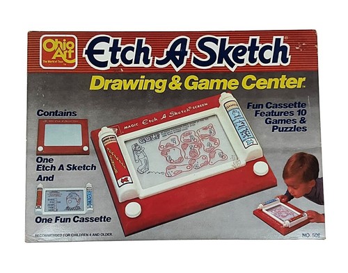 Vintage 1981 Classic Ohio Art Etch A Sketch Drawing & Game Center (NEW)