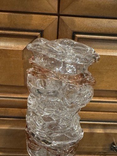 ION TAMAIAN Kunst Glas Transparent Taupe Frau Torso Skulptur Mundgeblasen Neu - Bild 8 von 15