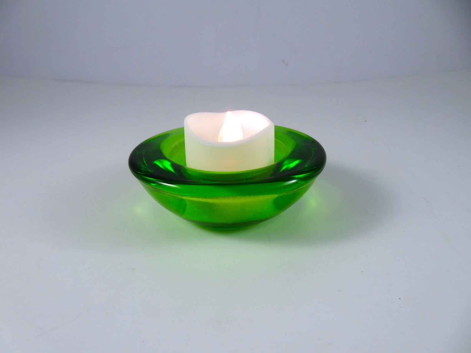 Eastland Chunky Green Glass Tealight Candle Holders Set Of 5 Wedding Or