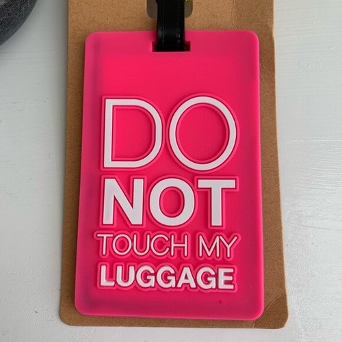 Luggage Tag Pink "Do Not Touch My Luggage" Kids Teen Women Suitcase Travel Tags - Picture 2 of 8