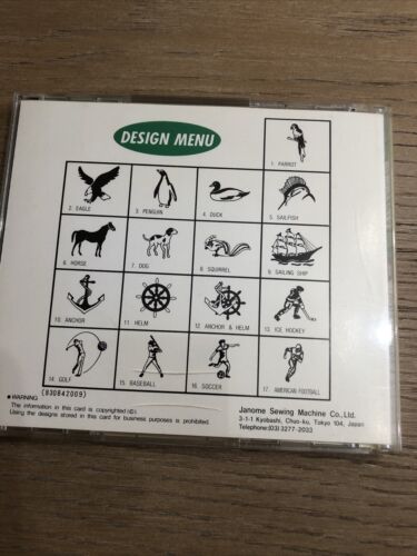 Janome Memory Card #4 Machine Embroidery Designs Variety Series - Picture 2 of 13