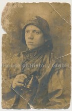 127487, Portrait Photo: Sailor, Oilskin, Sou'wester, Binoculars, Around 1915