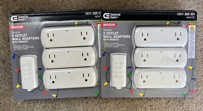 Commercial Electric Wireless Indoor Remote Control AC/DC Adapter, White(2BOX=3)