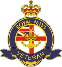 Royal Navy Veteran Car Window Sticker Decal - HM Armed Forces