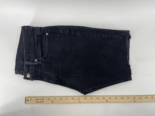 Abercrombie & Fitch Cut Off Stretch Jean Shorts Mens Size 32 Black Denim - Picture 6 of 9