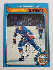 BOB BOURNE HAND SIGNED AUTOGRAPHED NHL HOCKEY CARD MEMORABILIA NY ISLANDERS