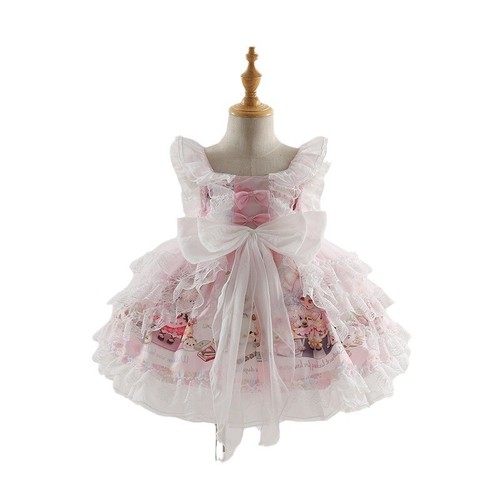 Summer Girls Lolita Princess Dress Sleeveless Birthday Party Puffy Sundress - Bild 4 von 26