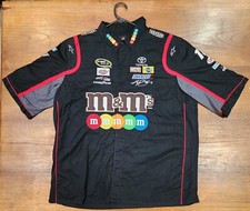 Kyle Busch M&M's Racing Pit Crew Button Up Shirt #18 NASCAR Adults Size 1XL