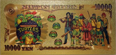 Michelangelo Teenage Mutant Ninja Turtles TMNT Novelty 24K Gold