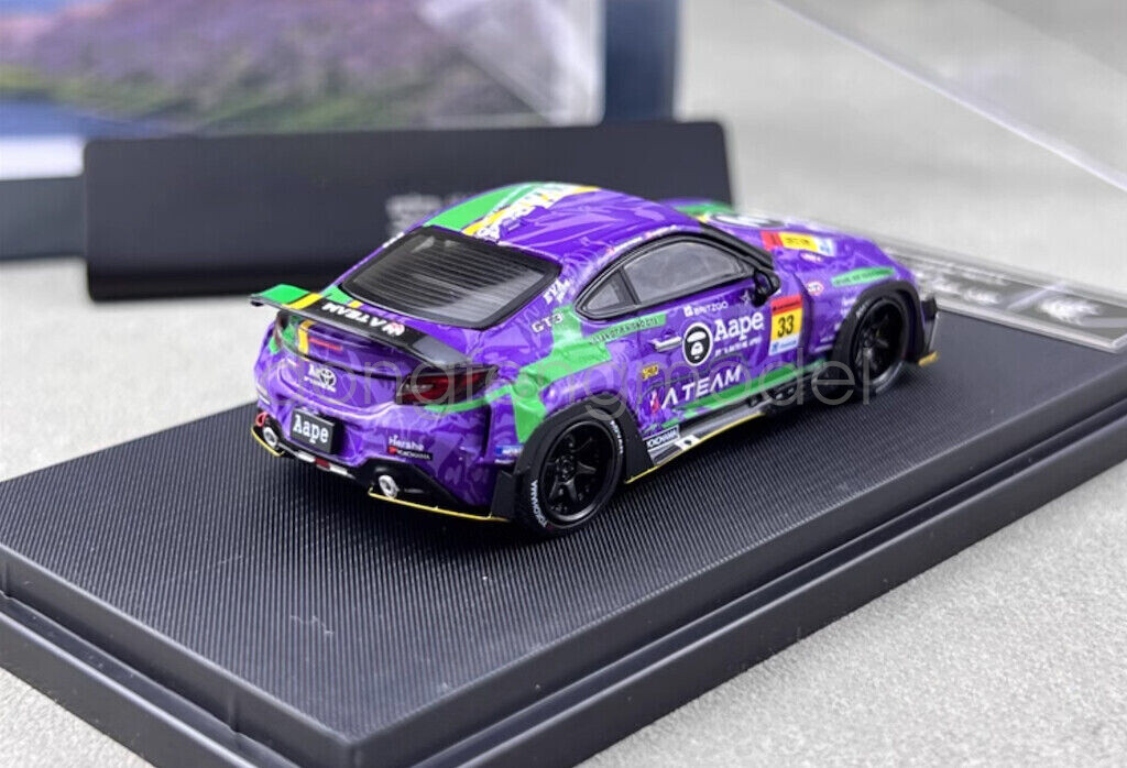 Fuji 1:64 Purple GR86 Pandem ZN8 Racing Sports Model Diecast Metal