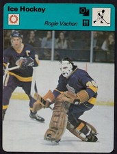 1978 British ROGIE VACHON Hockey Sportscaster Card Los Angeles Kings