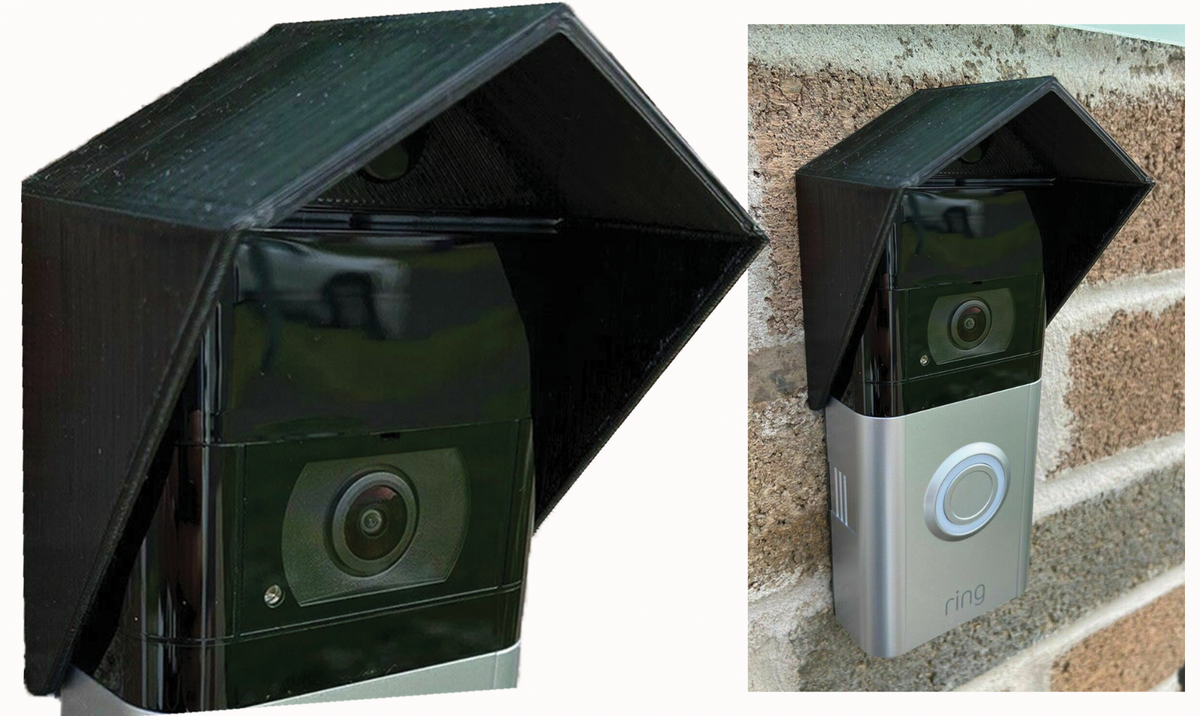 Gestech RingDoorbell Rain Cover No Drill Weather Protector For 1, 2 V1