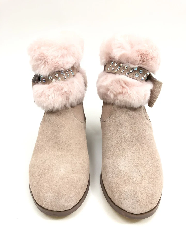 Botas con moño y encanto Chasing Fireflies para niñas 2 nuevas con caja rosa imitación piel estrás Foto 3 de 4