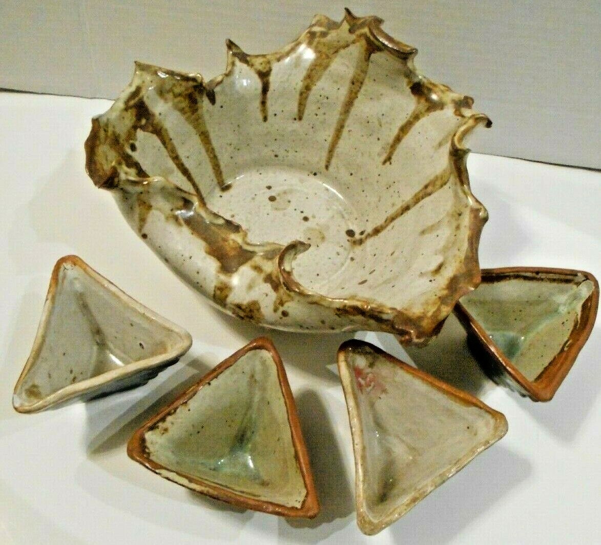Chip and Dip Set Handmade Pottery