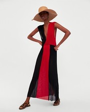 Zara Women Limited Edition Two Tone Dress Size M NWT