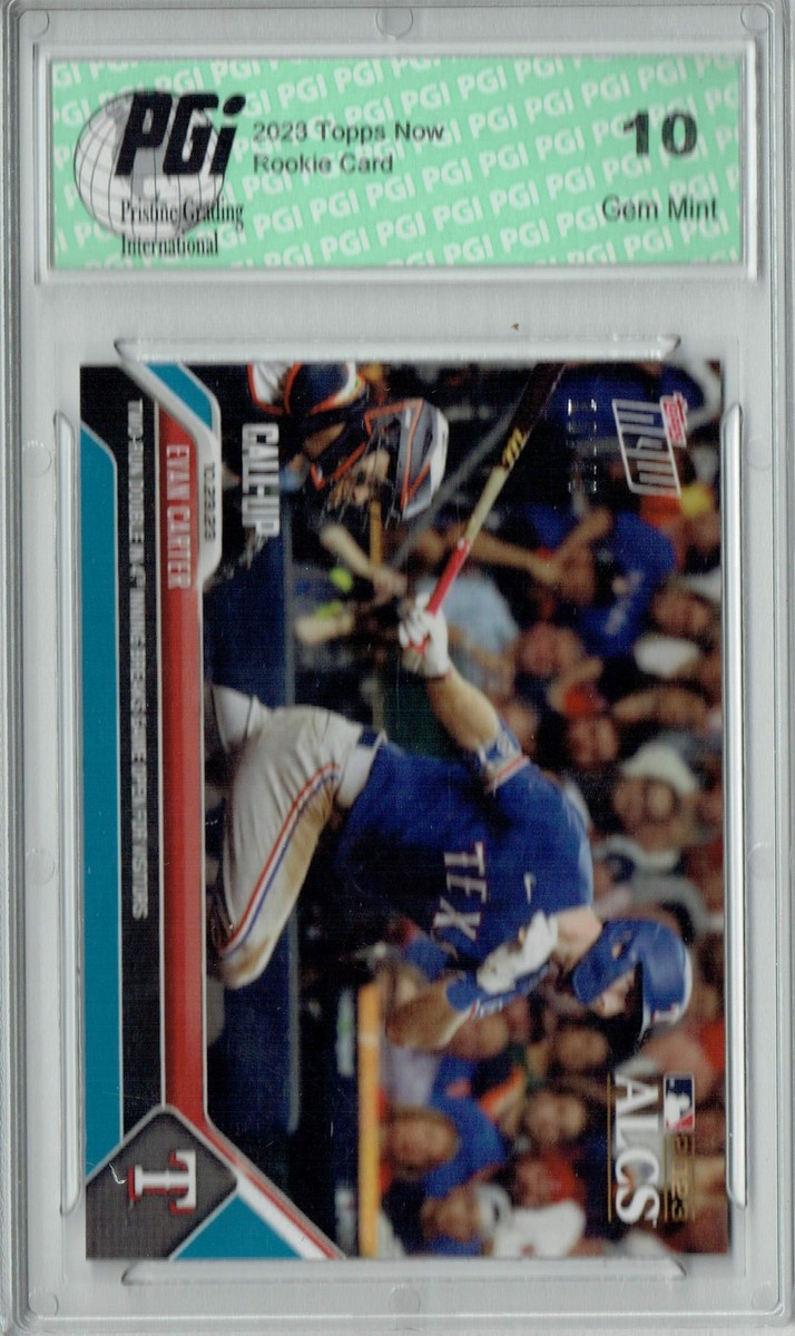 Evan Carter 2023 Topps Now #1037 Blue SP 49 Made! Rookie Card PGI 