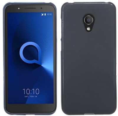 ALCATEL 1C (5009D) Hülle Silikon Schutztasche Gummi in Schwarz *HQ Qualität*