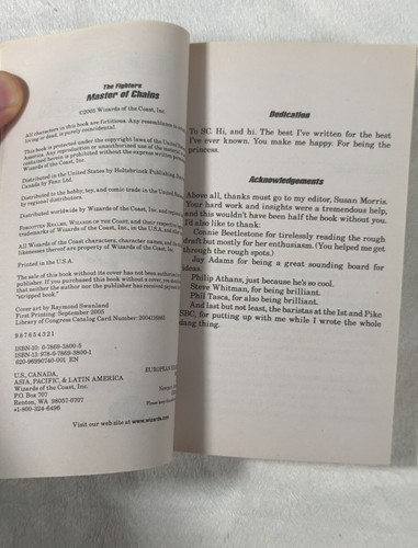 The Fighters Series Forgotten Realms Ghostwalker & Master Of Chains Paperback - Picture 8 of 8