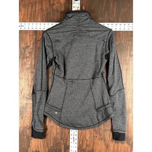 Lululemon Athletica Half Zip Base Runner Jacket Heathered Herringbone Womens 8 - Bild 4 von 6