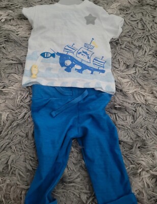 Tesco Fred&Flo Baby Boys Piece Set Size 0-3 Months BRAND