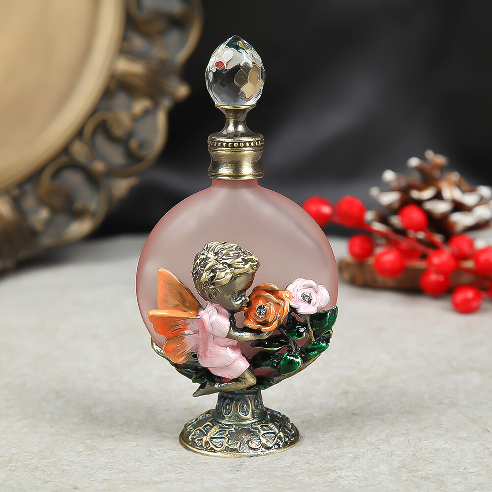 30ml Angel Flower Perfume Bottle Empty Refillable Crystal Glass