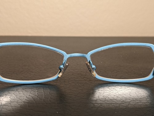Jean Lafont Paris CAPUCINE 359 Purple Blue Rectangular Eyeglasses 47-17 130 Rare - Picture 6 of 9