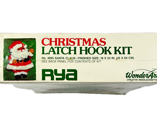 WonderArt VTG Christmas Santa Kit 4895 18x24 Latch hook Wall Hanging NEW - Picture 10 of 12